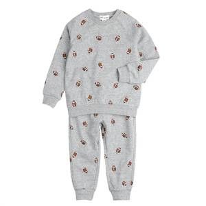 NEW MILES THE LABEL kids' boys' football sweatshirt top & jogger set in gray